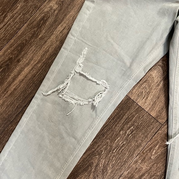 American Eagle Mom Straight Jeans 10 Olive Green - Picture 7 of 12